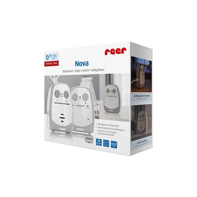 Monitor audio digital pentru bebelusi Cosmo, lumina de veghe, functie VOX, interfon, distanta 600 m, Reer 50150