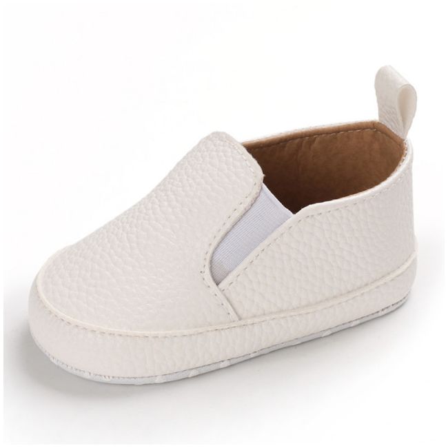 Pantofiori albi tip mocasini pentru baietei ADB232-1-p26