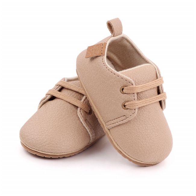 Pantofiori eleganti crem cu sireturi ADd2548-3-sa26.6-9 luni (Marimea 19 incaltaminte)