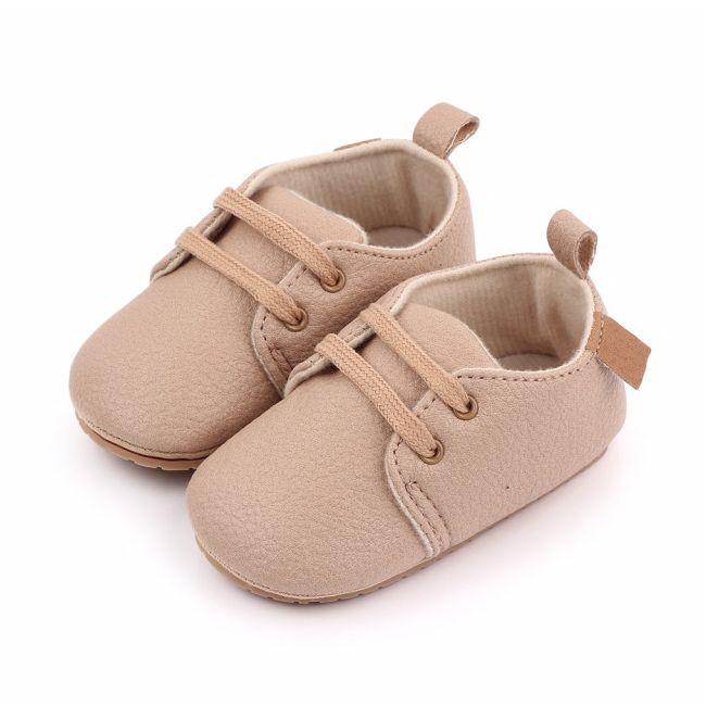 Pantofiori eleganti crem cu sireturi ADd2548-3-sa26.6-9 luni (Marimea 19 incaltaminte)