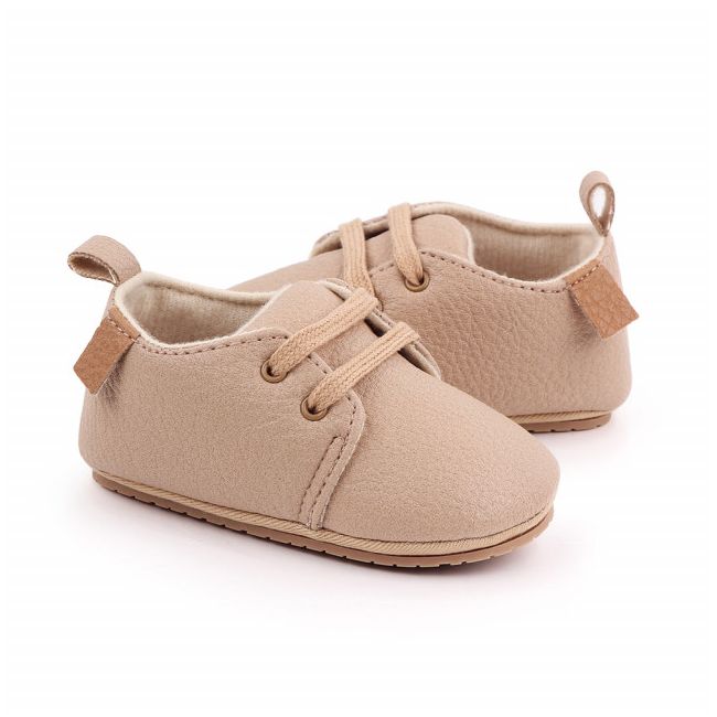 Pantofiori eleganti crem cu sireturi ADd2548-3-sa26.6-9 luni (Marimea 19 incaltaminte)