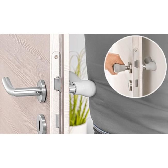 Protectie clanta usa, din silicon, acoperire completa, 2 bucati, Reer HandleGuard 70071