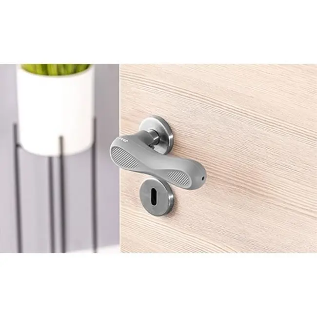 Protectie clanta usa, din silicon, acoperire completa, 2 bucati, Reer HandleGuard 70071