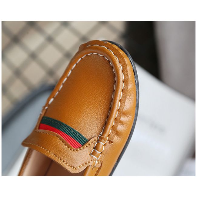 Pantofi eleganti maro tip mocasini pentru baietei LIv358-2-sa48