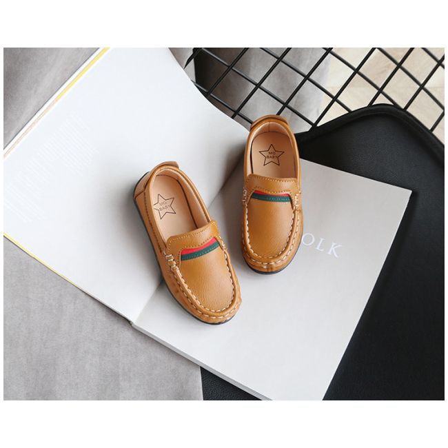 Pantofi eleganti maro tip mocasini pentru baietei LIv358-2-sa48