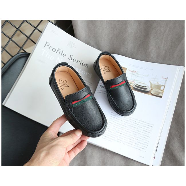Pantofi eleganti negri tip mocasini pentru baietei LIv358-3-de4