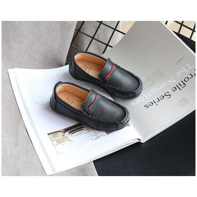 Pantofi eleganti negri tip mocasini pentru baietei LIv358-3-de4