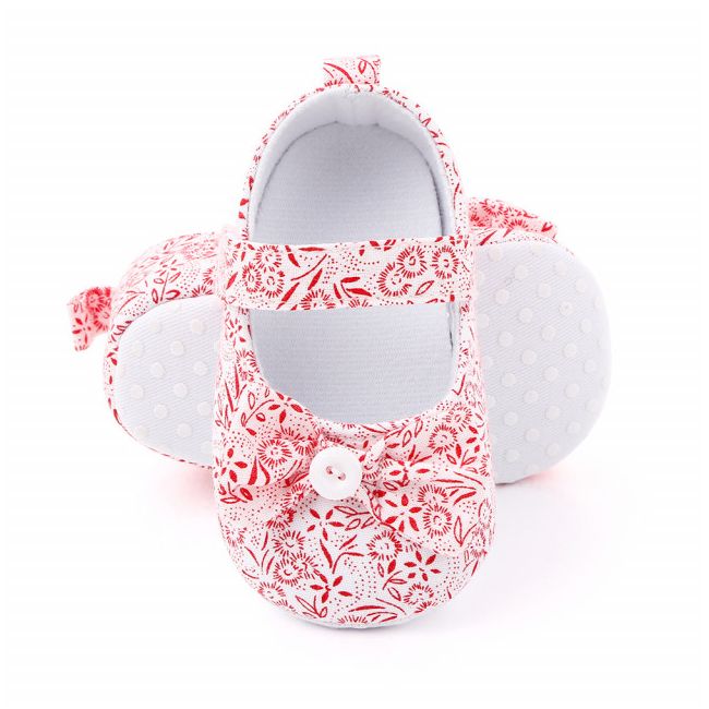 Pantofiori albi cu floricele rosii ADd2424-1-p24