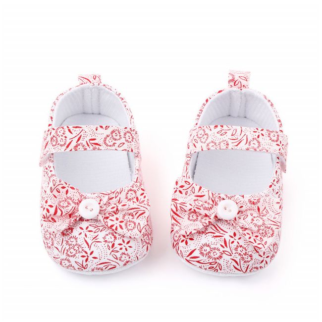 Pantofiori albi cu floricele rosii ADd2424-1-p24