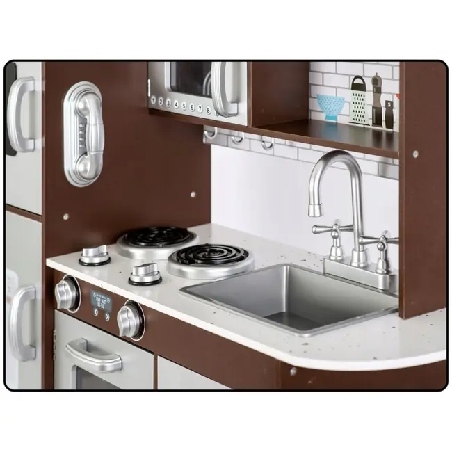 Bucatarie retro din lemn pentru copii ricokids 7833 - alb edeedi7833