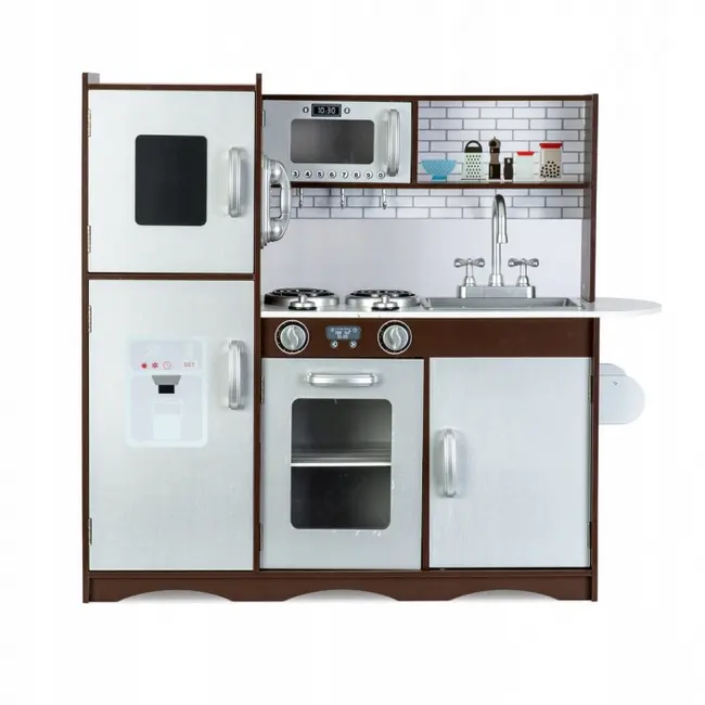 Bucatarie retro din lemn pentru copii ricokids 7833 - alb edeedi7833