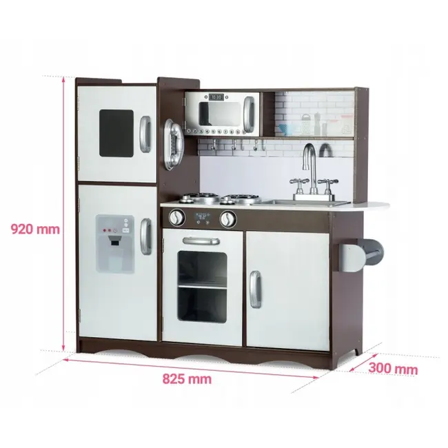 Bucatarie retro din lemn pentru copii ricokids 7833 - alb edeedi7833