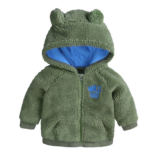 Hanorac verde pentru baietei - wild baby adfsb55-2-h11.0-3 luni
