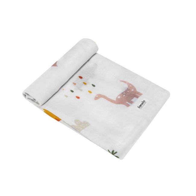 Lionelo - Set 3 scutece multifunctionale Dino, Din Bambus, 70x70 cm, Multicolor BYNLO-DINO_BAMBOO_BOX_MULTICOLOR