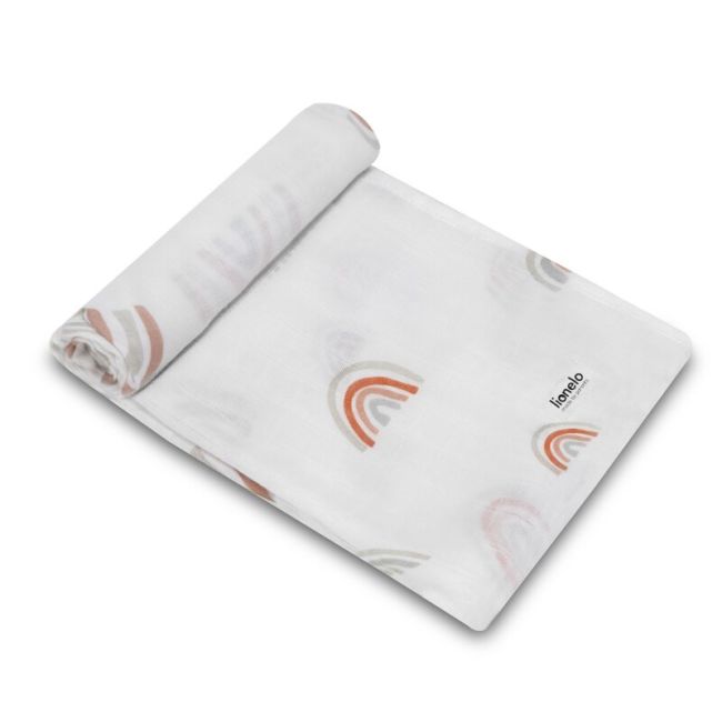 Lionelo - Set 3 scutece multifunctionale Rainbow, Din Bambus, 70x70 cm, Multicolor BYNLO-RAINBOW-BAMBOO_BOX_MULTICOLOR