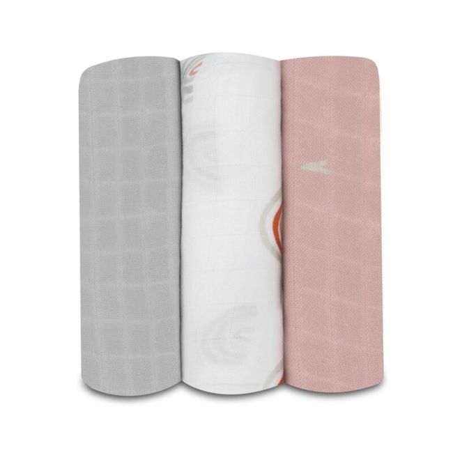 Lionelo - Set 3 scutece multifunctionale Rainbow, Din Bambus, 70x70 cm, Multicolor BYNLO-RAINBOW-BAMBOO_BOX_MULTICOLOR
