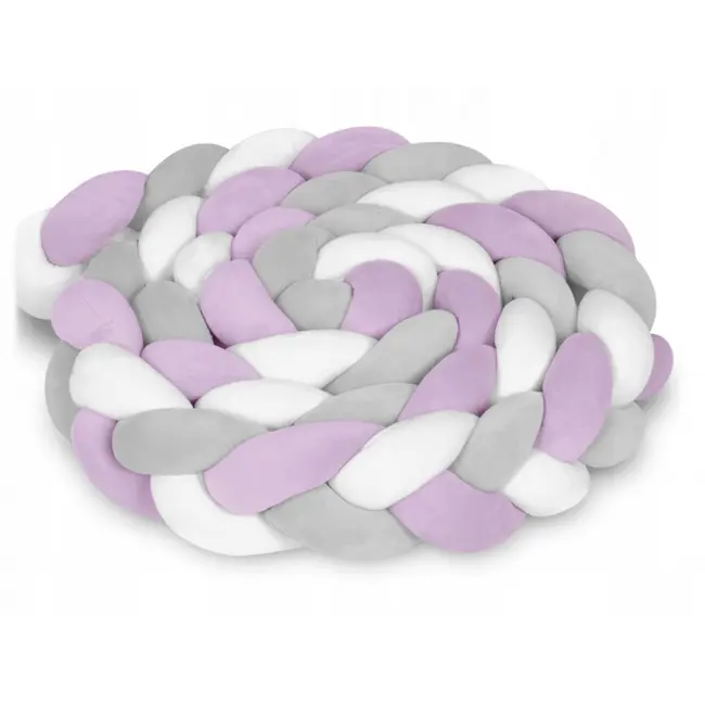 Protectie laterala pentru patut, impletita, 3 m, ricokids 722104 - mov edeedi722104