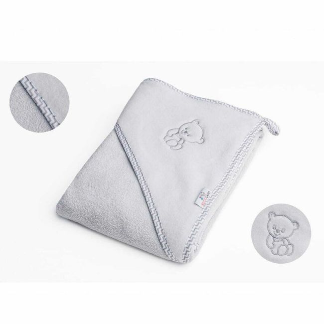 Qmini - Prosop cu gluga, 80x80 cm, Grey BYNQM_BOC0034