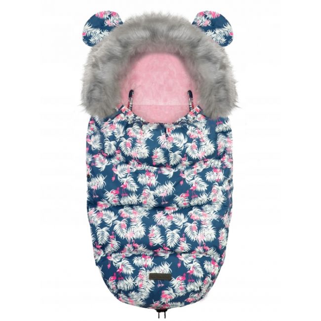 Sac de dormit 95 x 48 cm ricokids elmi 720012 - bleumarin cu flamingo edeedi720012