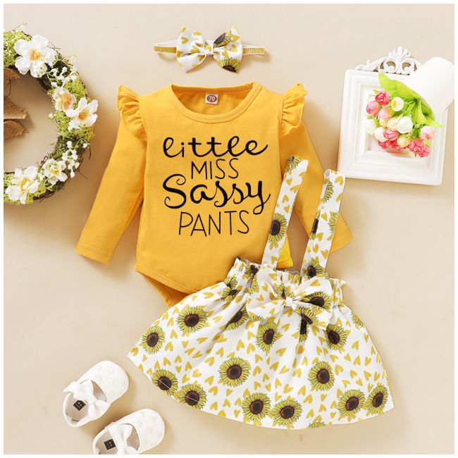 Sarafan cu body pentru fetite - Sun flowers ADFSB26-R2