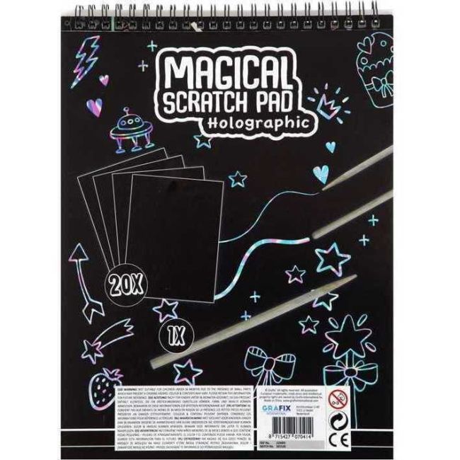 Caiet A4 Fise Razuibile Magical Scratch Pad Grafix GR220009 BBJGR220009_Holografic