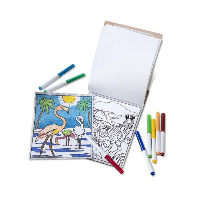 Carnet de colorat modele magice animale salbatice - okemd30312