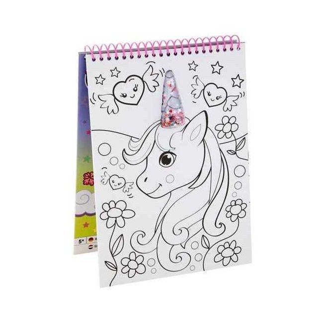 Carte de colorat A4 Unicorn cu stickere Grafix GR150052 BBJGR150052_Initiala