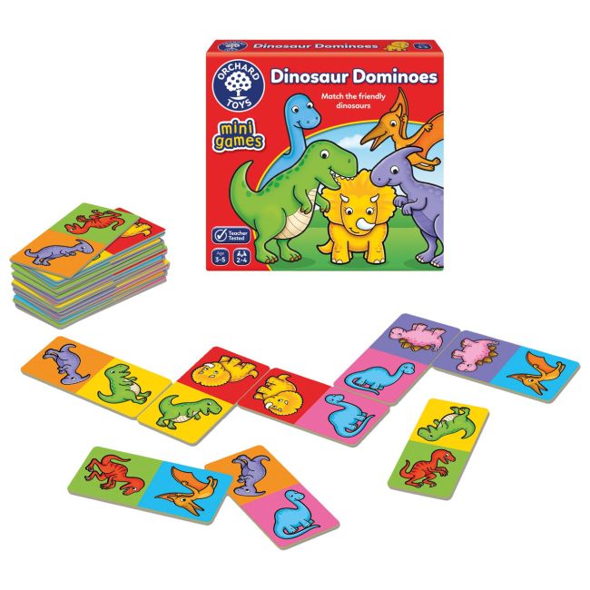 Joc educativ domino dinozauri dinosaur dominoes or353