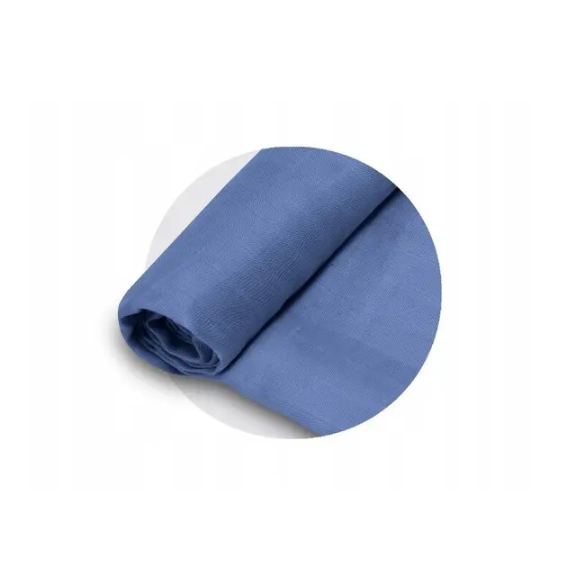 Lionelo - Paturica multifunctionala de infasat, Din bambus, 120x120 cm, Albastru BYNLO-BAMBOO_SWADDLE_BLUE_DENIM