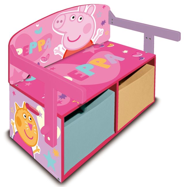 Mobilier 2 in 1 pentru depozitare jucarii Peppa Pig BBXPP13986