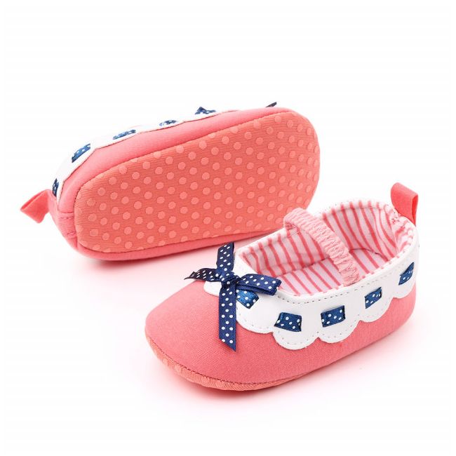 Pantofiori roz somon cu volanas alb ADD2319-2-sa27