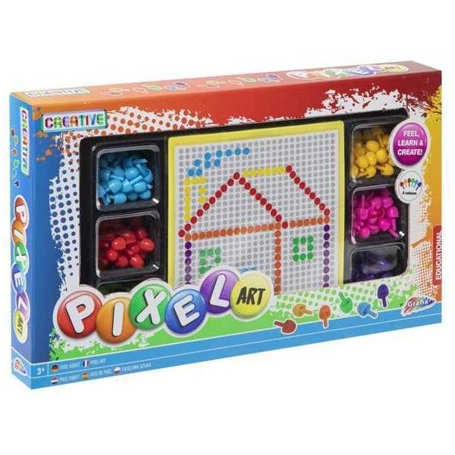 Set creativ mozaic Pixel Art, 6 culori Grafix GR200013 BBJGR200013_Initiala