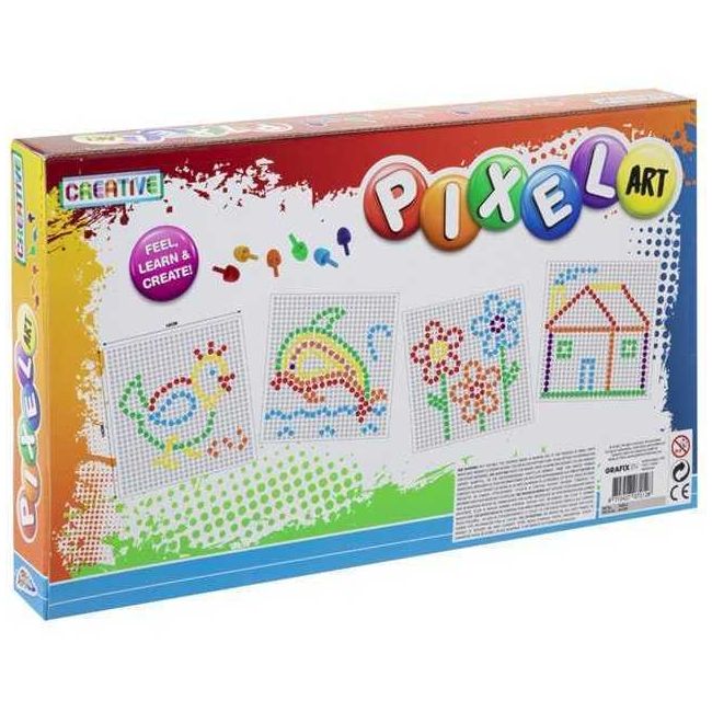 Set creativ mozaic Pixel Art, 6 culori Grafix GR200013 BBJGR200013_Initiala
