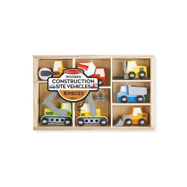 Set de 7 masinute utilitare din lemn - okemd3180
