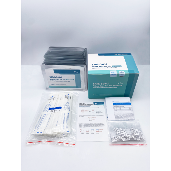 Test rapid antigen - kit pentru autotestare sars-cov-2 (imunocromatografie prin captură de aur coloidal) - set 25 buc