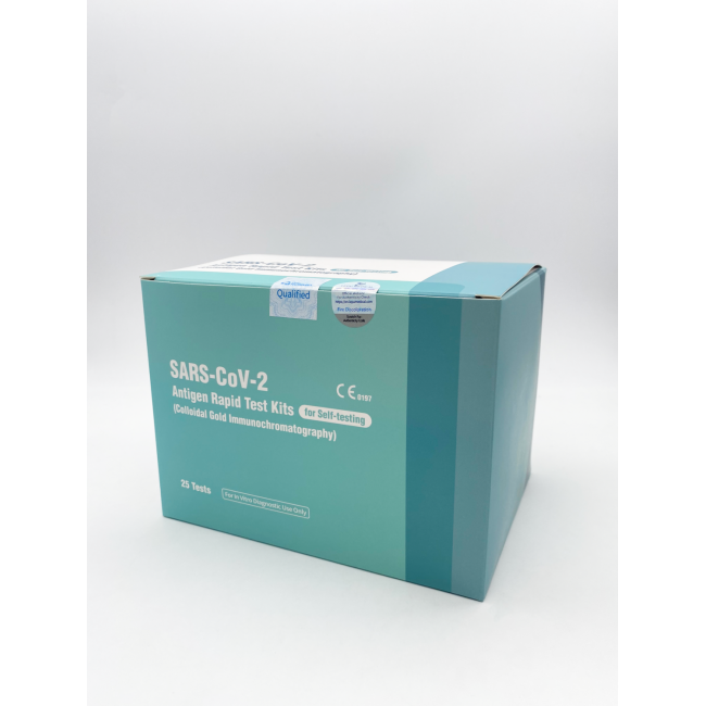 Test rapid antigen - kit pentru autotestare sars-cov-2 (imunocromatografie prin captură de aur coloidal) - set 25 buc