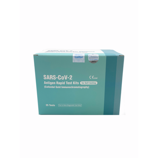 Test rapid antigen - kit pentru autotestare sars-cov-2 (imunocromatografie prin captură de aur coloidal) - set 25 buc