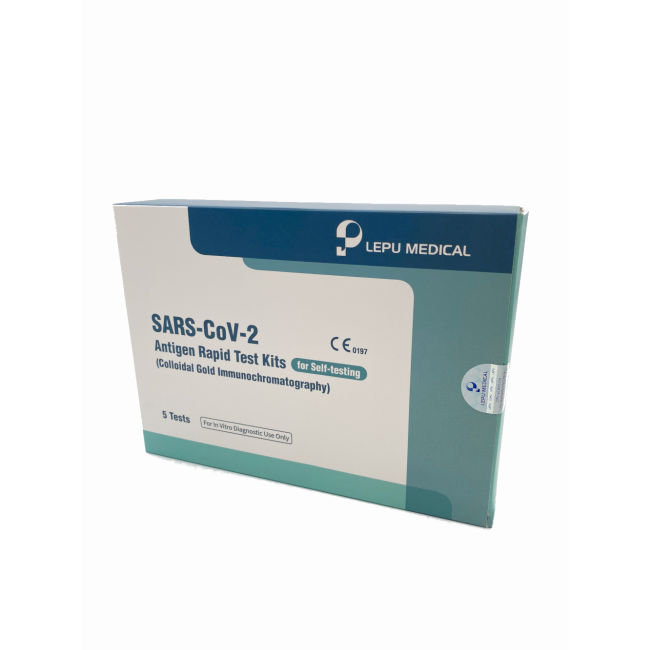 Test rapid antigen - kit pentru autotestare sars-cov-2 (imunocromatografie prin captură de aur coloidal) - set 5 buc