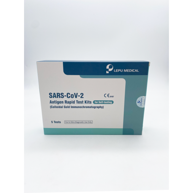 Test rapid antigen - kit pentru autotestare sars-cov-2 (imunocromatografie prin captură de aur coloidal) - set 5 buc