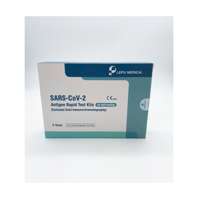Test rapid antigen - kit pentru autotestare sars-cov-2 (imunocromatografie prin captură de aur coloidal) - set 5 buc