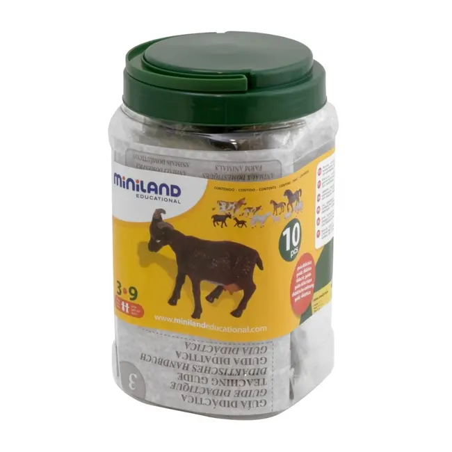 Animale domestice cu puii set de 10 figurine - miniland - okeml27430