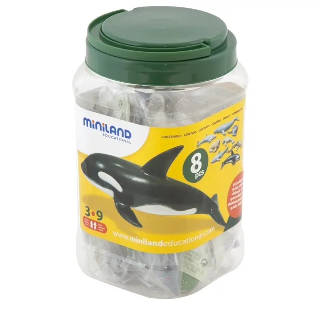 Animale marine set de 8 figurine - miniland - okeml27460