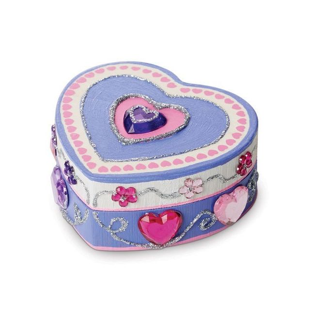 Cutie de decorat din lemn inimioara - okemd8850