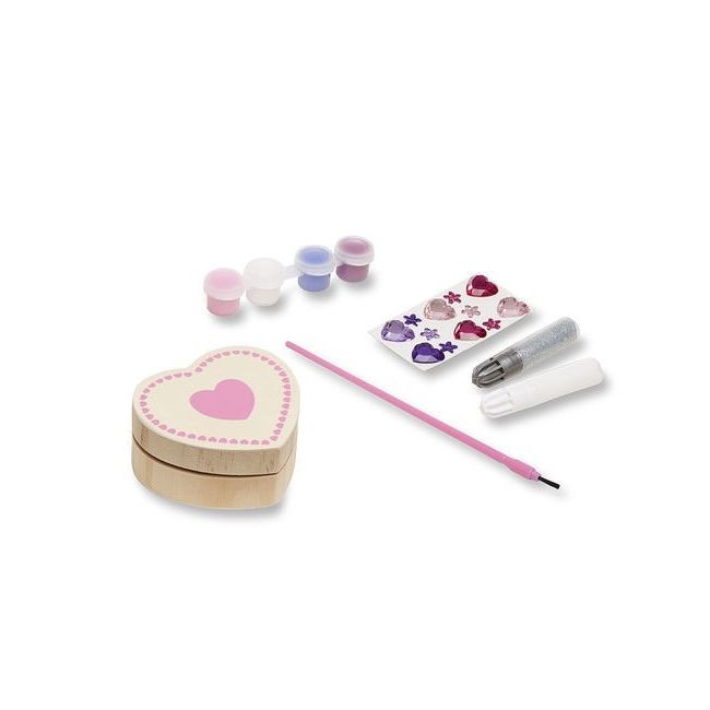 Cutie de decorat din lemn inimioara - okemd8850