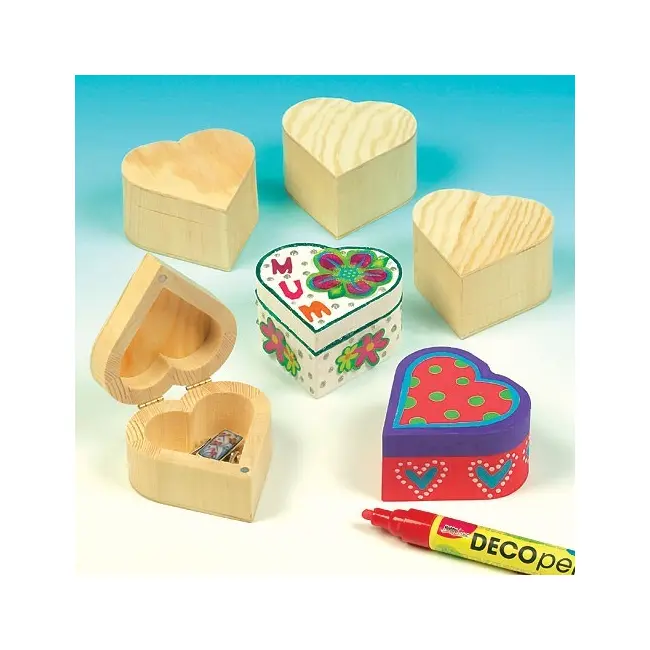 Cutiuta din lemn inimioara - baker ross - okebkek2436