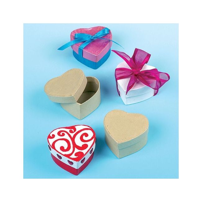 Cutiute din carton inimioare - baker ross - okebke3917