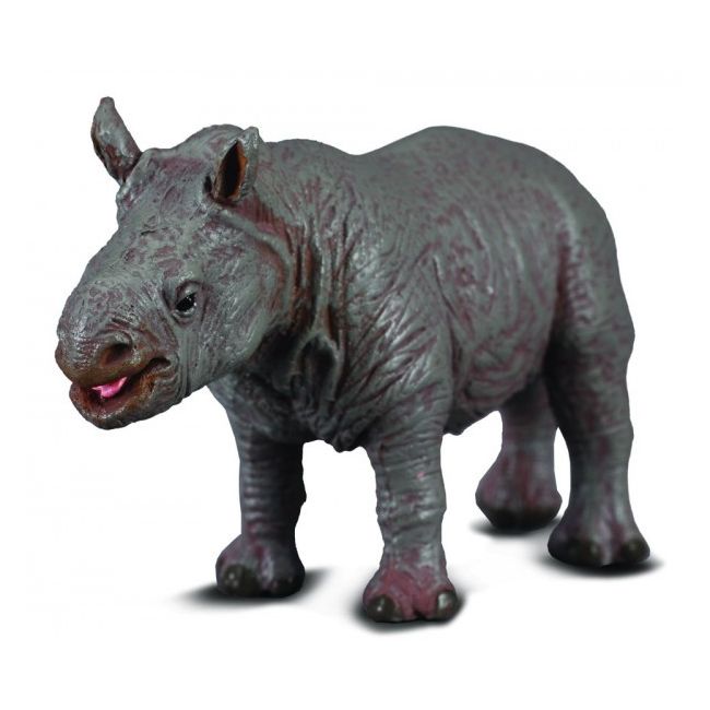 Figurina pui de rinocer alb s collecta - okecol88089s