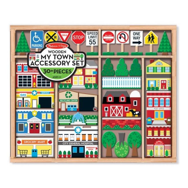 Figurine din lemn orasul meu - melissa and doug - okemd4796