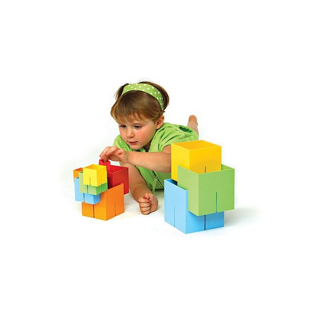 Joc de constructie cuburi dado original - fat brain toys - okefbtfb024-o
