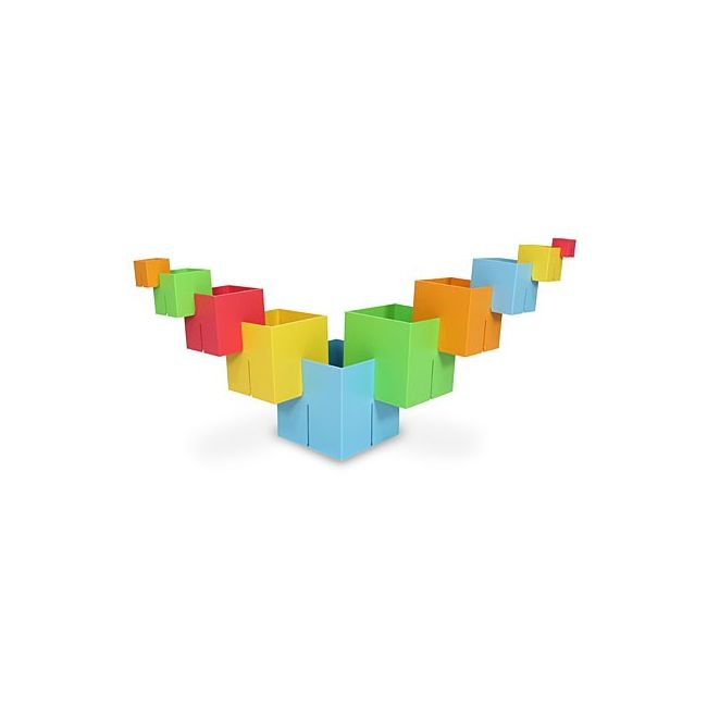 Joc de constructie cuburi dado original - fat brain toys - okefbtfb024-o